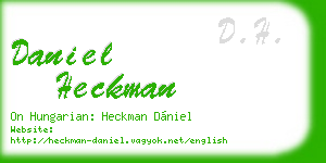daniel heckman business card